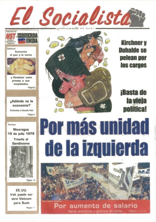 Tapa El Socialista