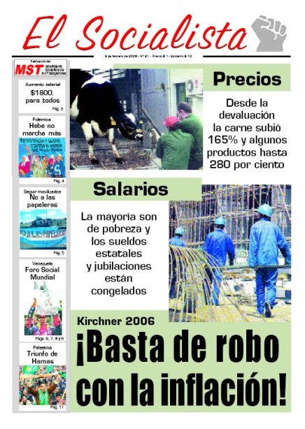 Tapa de El Socialista