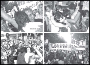 Los familiares emocionados ante el resultado del juicio poltico