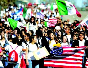 Marcha de jvenes latinos en Estados Unidos. Abril 2006