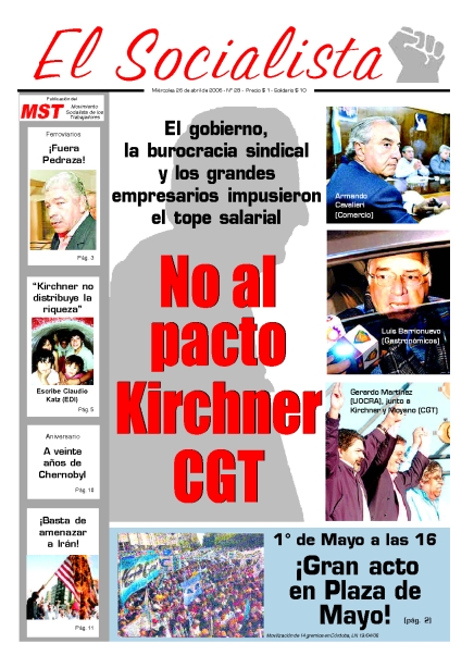 Tapa de El Socialista