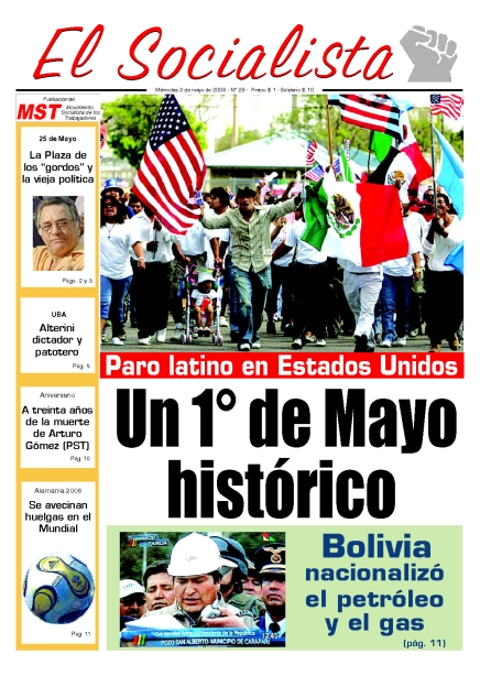 Tapa de El Socialista