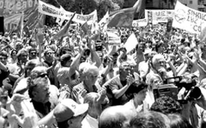 Marcha reciente de estatales y docentes cordobeses