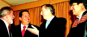 Lula, Chvez, Kirchner y Morales