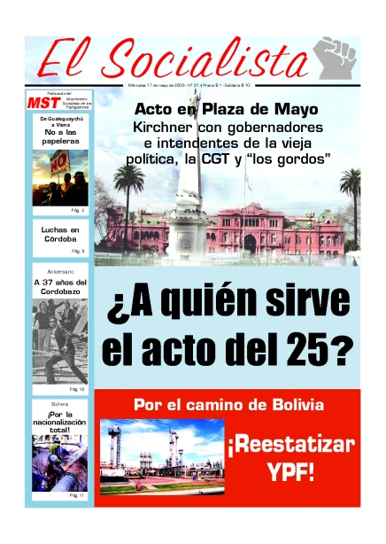 Tapa de El Socialista