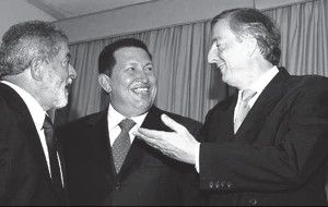 Ch�vez con sus nuevos socios del Mercosur