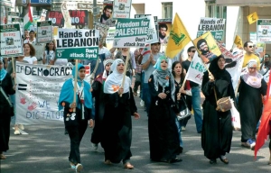 Una vista de la marcha en Londres