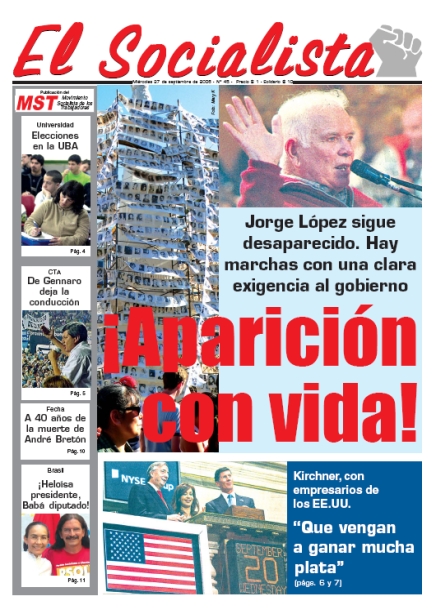Tapa de El Socialista
