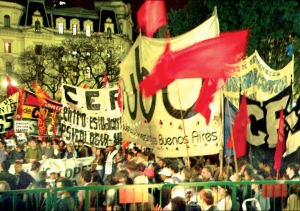 Vista de la concentracin en Plaza de Mayo, viernes