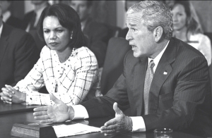 Condoleezza Rice y George Bush. Los grandes derrotados