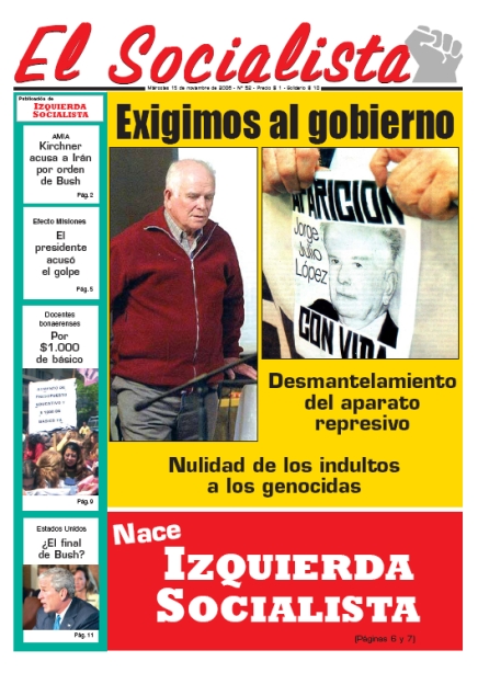 Tapa de El Socialista