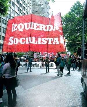 Nuestro partido en la marcha a dos meses de la desaparicin de Julio Lpez, Plaza de Mayo, 18/11