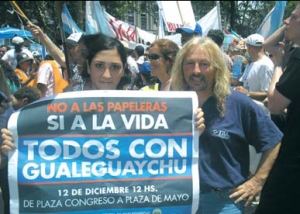 Rubn Sobrero junto a una joven gualeguaychense