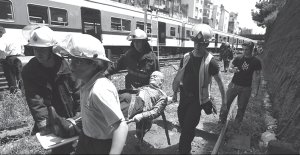 Heridos trasladados despus del accidente en la ex lnea Sarmiento