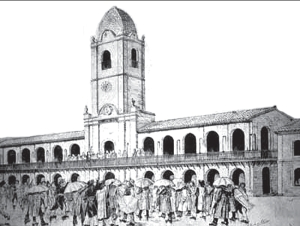 Dibujo de �poca en tinta china realizado por Nicol�s Cotanda