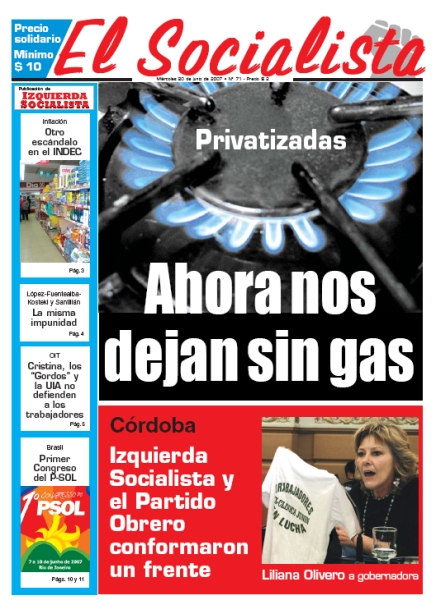Tapa de El Socialista