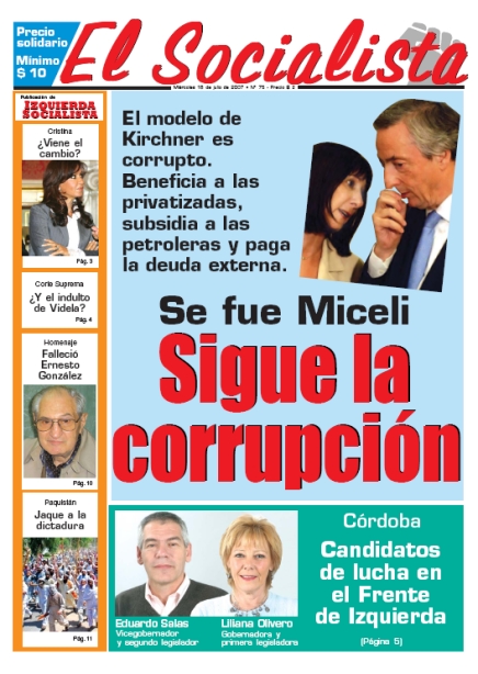 Tapa de El Socialista