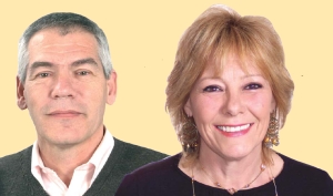 Eduardo Salas Vice gobernador y Segundo legislador con Liliana Olivero Gobernadora y Primera Legisladora