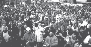 Las conducciones divideron en el momento m�s alto de la lucha telef�nica