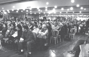 Vista de la sala colmada del Bauen, por quienes participaron del homenaje