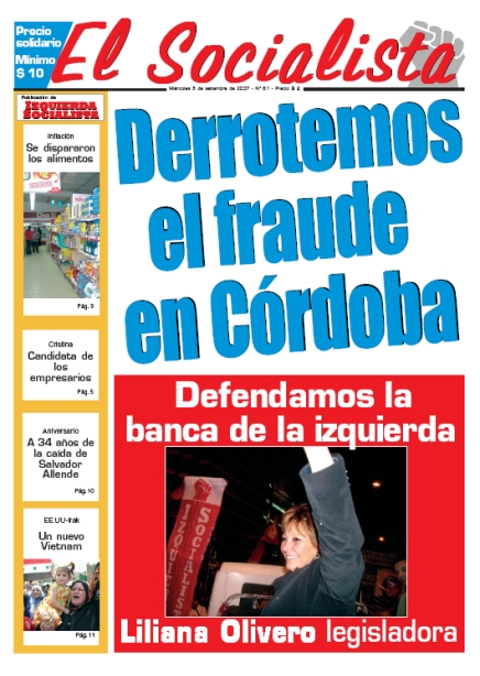 Tapa de El Socialista