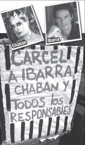 Cartel reclamando justicia