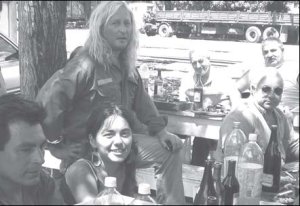 Sanhueza junto a Sobrero y otros dirigentes ferroviarios del Sarmiento