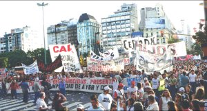 Cabecera de la marcha a Plaza de Mayo, 24 de marzo de 2007