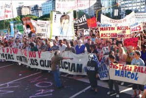 Cabecera de la columna del Encuentro Memoria, Verdad y Justicia