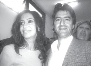 Foto de campaa de Cristina con Porretti