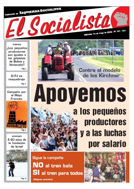 Tapa de El Socialista
