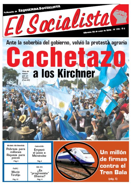 Tapa de El Socialista