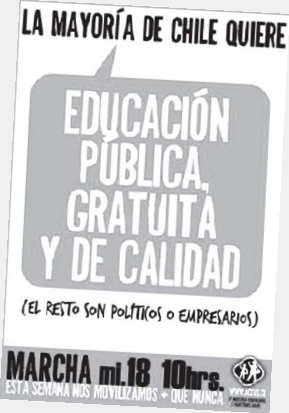 Afiche convocando a la manifestacin