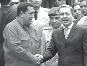 Al recibir a Uribe, Chavez le lava la cara al t�tere de Bush.