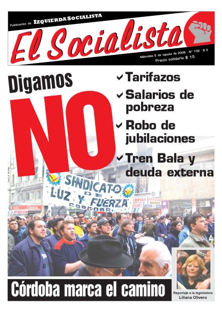 Tapa de El Socialista