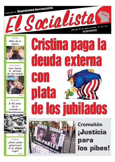 Tapa de El Socialista