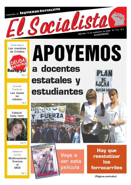 Tapa de El Socialista