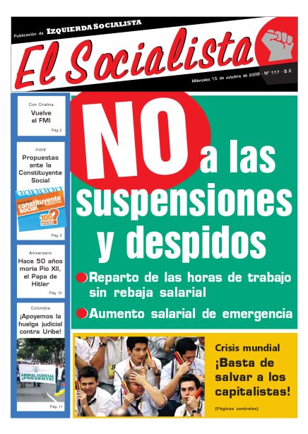 Tapa de El Socialista