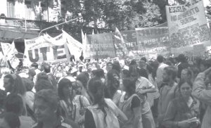 Reciente marcha de los docentes porteos