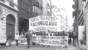Reciente marcha de los trabajadores del Francs