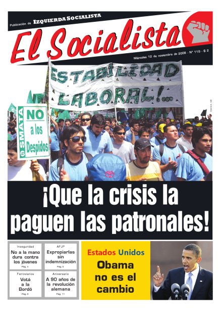 Tapa de El Socialista