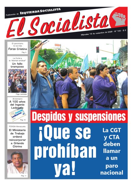 Tapa de El Socialista