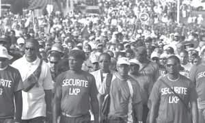 Vista de una de las protestas en Guadalupe