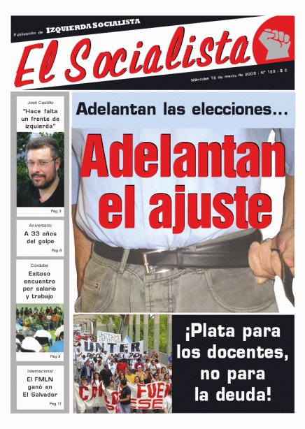 Tapa de El Socialista