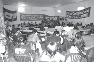 Vista del congreso provincial de la CTA Crdoba del pasado 21 de marzo