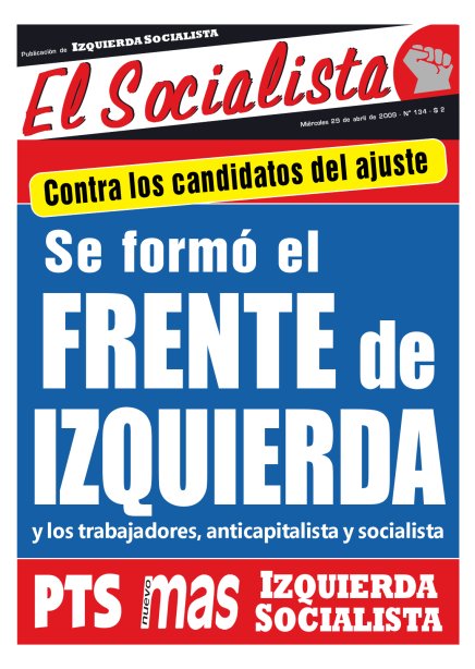 Tapa de El Socialista