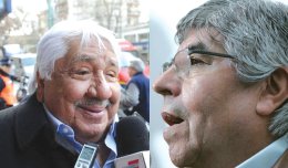 Oscar Lescano (Sec. Gral Luz y Fuerza) y Hugo Moyano (Titular de la CGT)