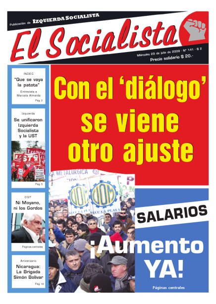 Tapa de El Socialista