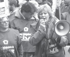 La diputada Olivero, apoyando a los trabajadores de Cive