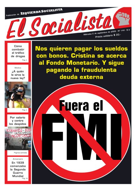 Tapa de El Socialista